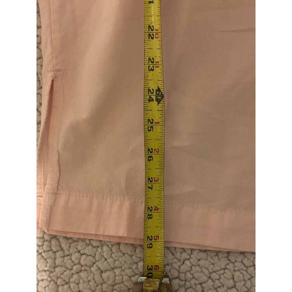 Beachy Coquette Pastel Pink Linen Capris Grandmacore L - Picture 6 of 6